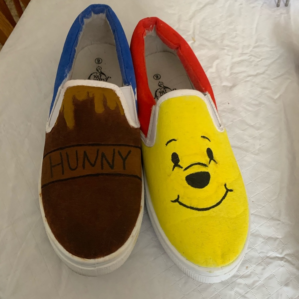 Winnie the Pooh hand painted shoes